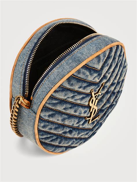 ysl denim round crossbody|ysl crossbody wallet.